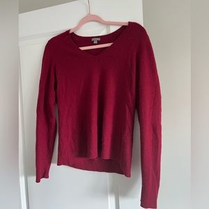 Ann Taylor 100% Cashmere sweater, maroon color, medium